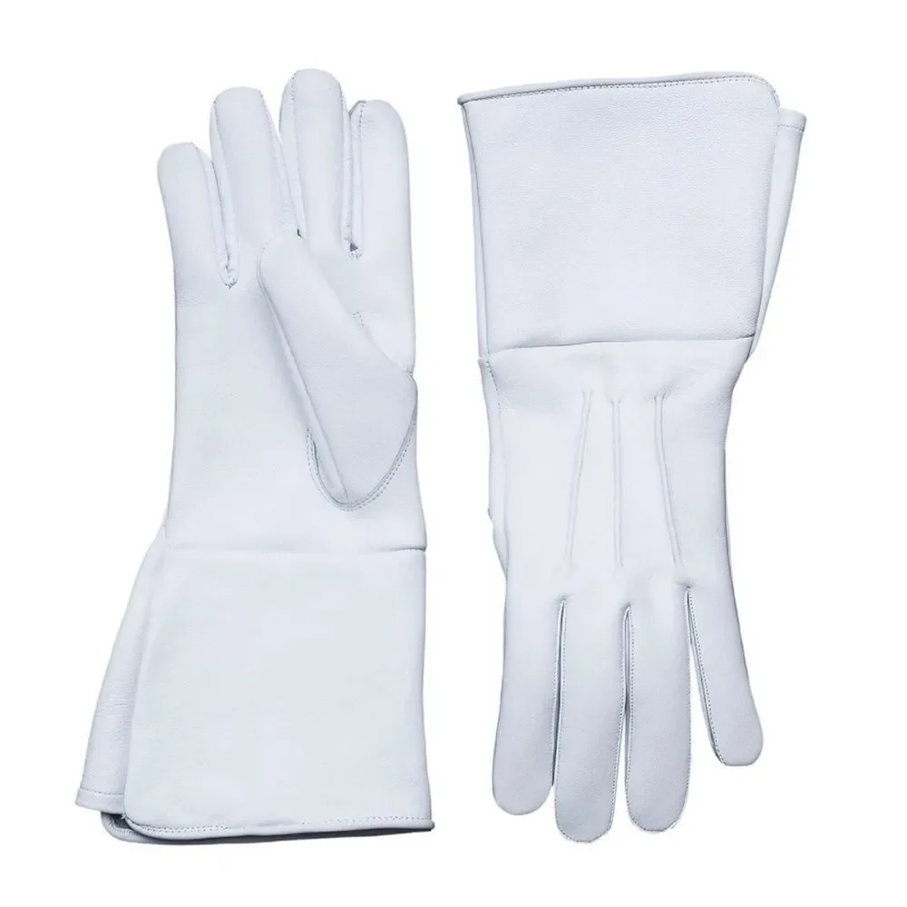 Leather Gloves Long Cuff Medieval Perfect Fit Premium Quality Soft Leather NEW